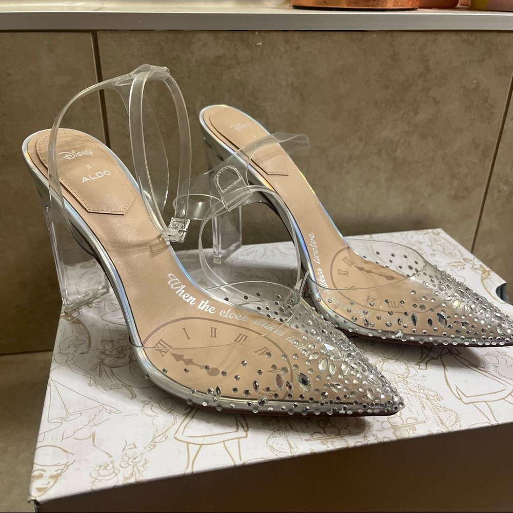 Cinderella Disney X Aldo glass slipper heels